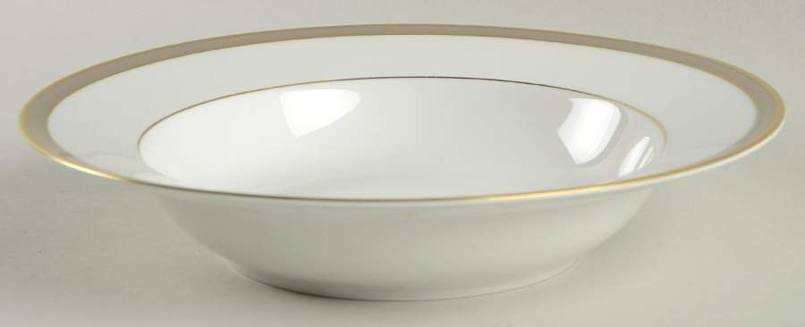 Golden Taupe Rim Soup Bowl by Heinrich - H&C-1