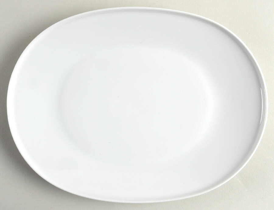 Grazie White 13" Oval Serving Platter by Heinrich - H&C-1