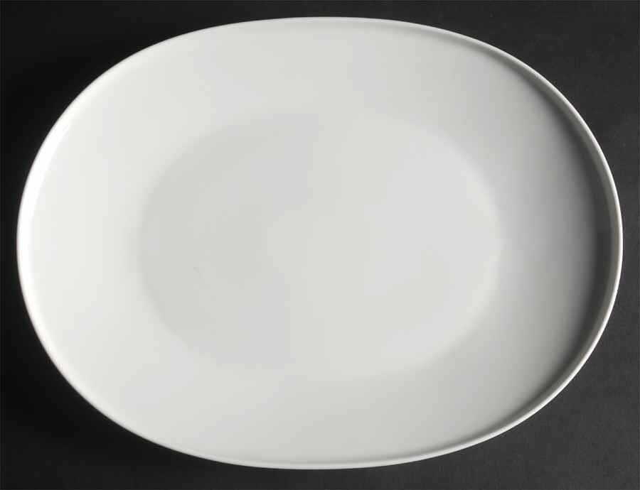 Grazie White 15" Oval Serving Platter by Heinrich - H&C-1
