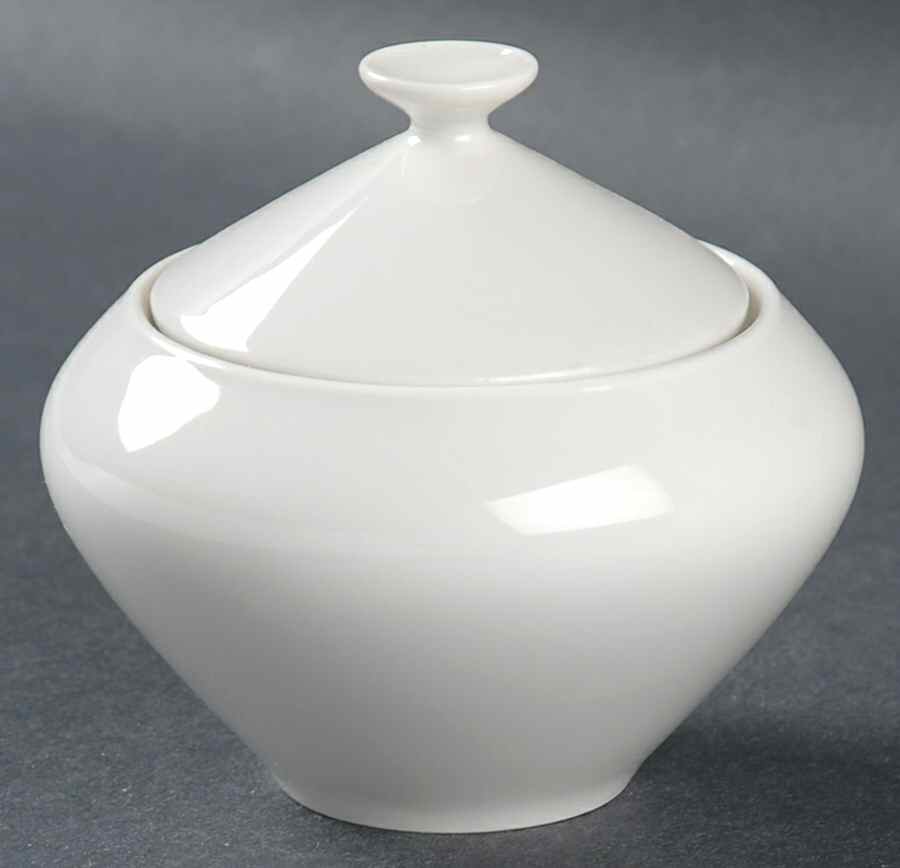 Grazie White Mini Sugar Bowl & Lid by Heinrich - H&C-1