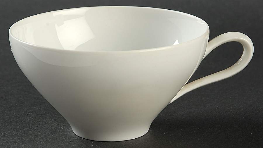 Grazie White Flat Cup by Heinrich - H&C-1