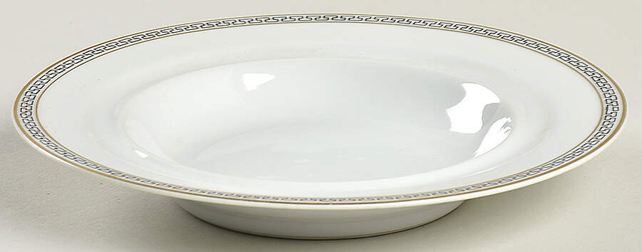 Greek Key Black (White Background) Round Butter No Lid by Heinrich - H&C-1