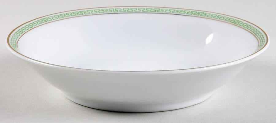 Greek Key Green Coupe Cereal Bowl by Heinrich - H&C-1