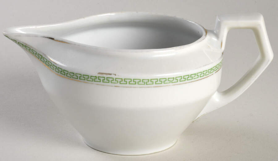 Greek Key Green Creamer by Heinrich - H&C-1