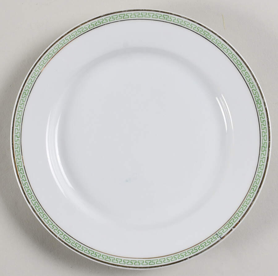 Greek Key Green Dessert/Pie Plate by Heinrich - H&C-1