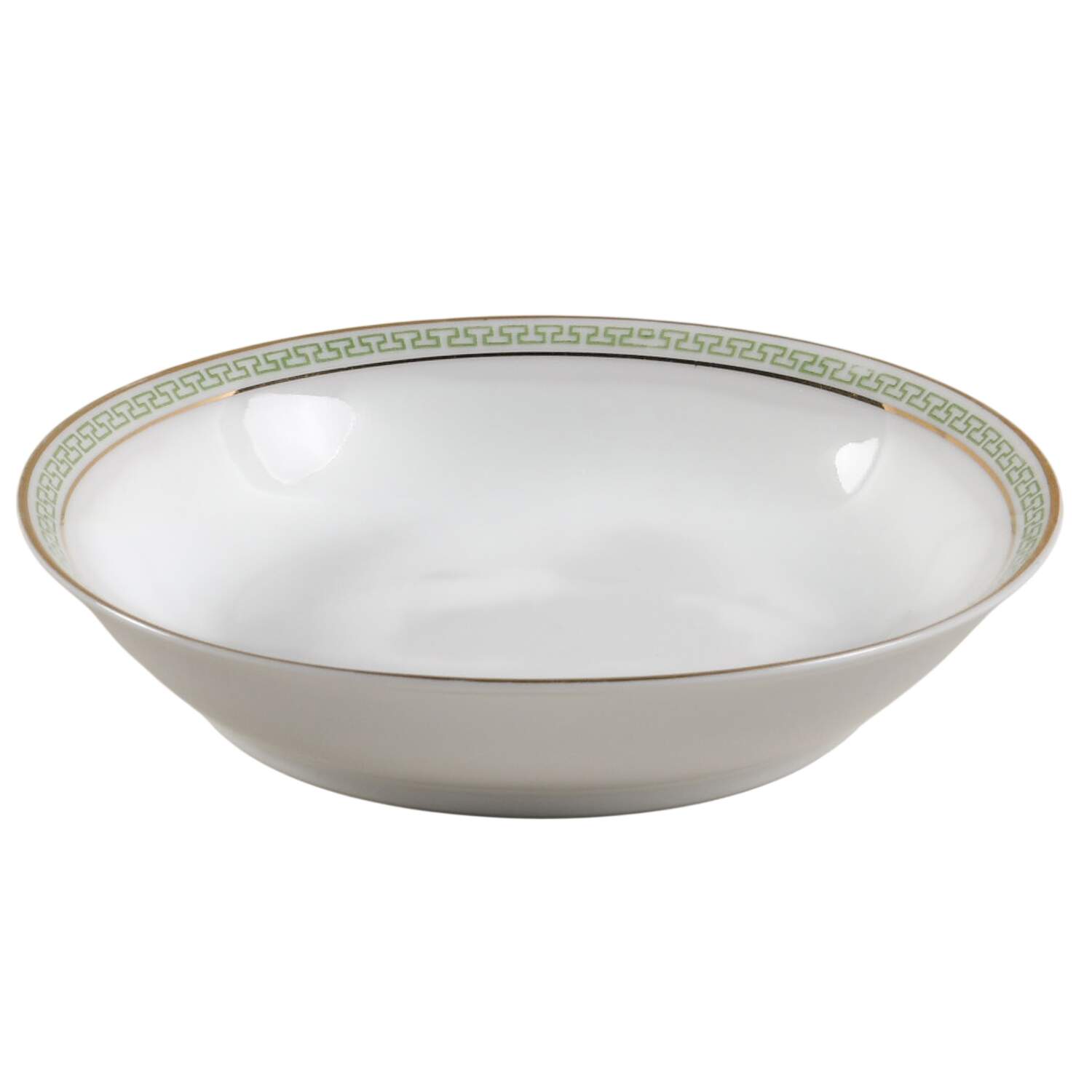 Greek Key Green Fruit/Dessert (Sauce) Bowl by Heinrich - H&C-1