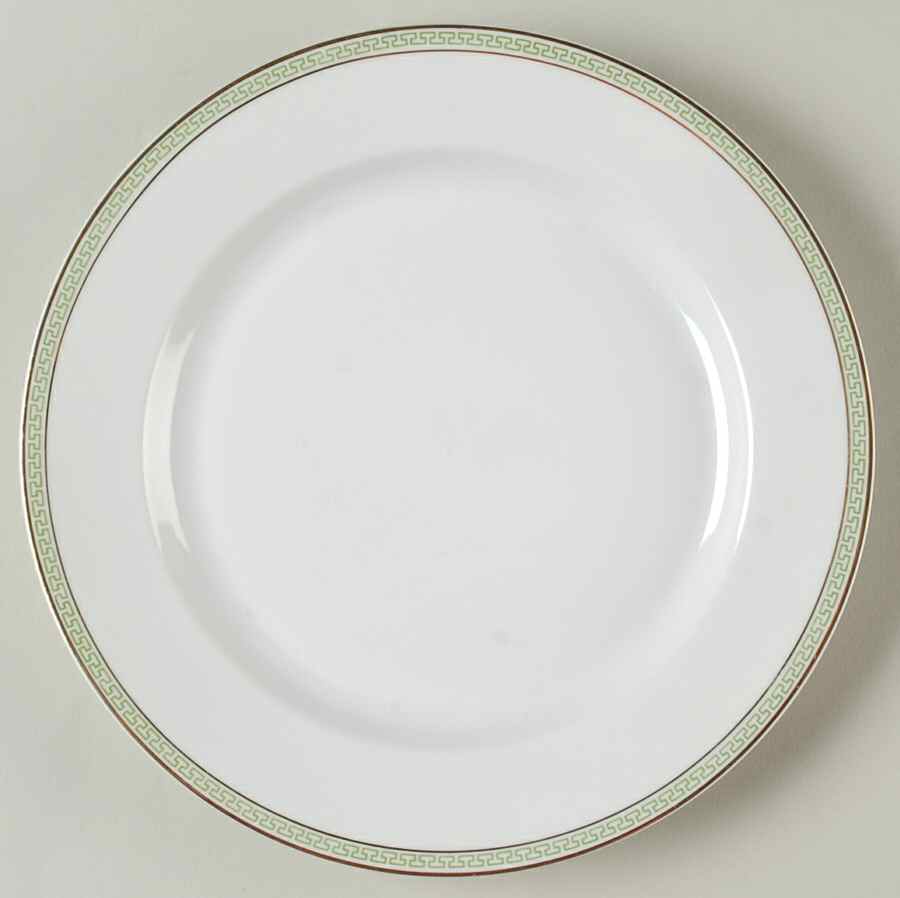 Greek Key Green Luncheon Plate by Heinrich - H&C-1