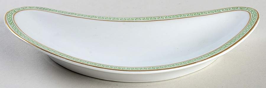 Greek Key Green Bone Dish by Heinrich - H&C-1
