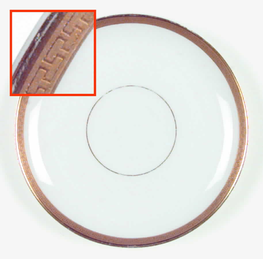 Greek Key Gold Saucer for Flat Cup by Heinrich - H&C-1