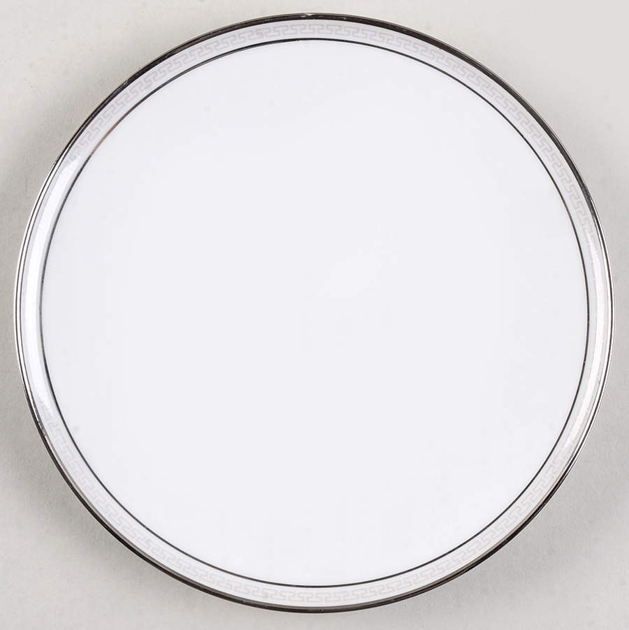 Greek Key Gray (Platinum Trim) Bread & Butter Plate by Heinrich - H&C-1