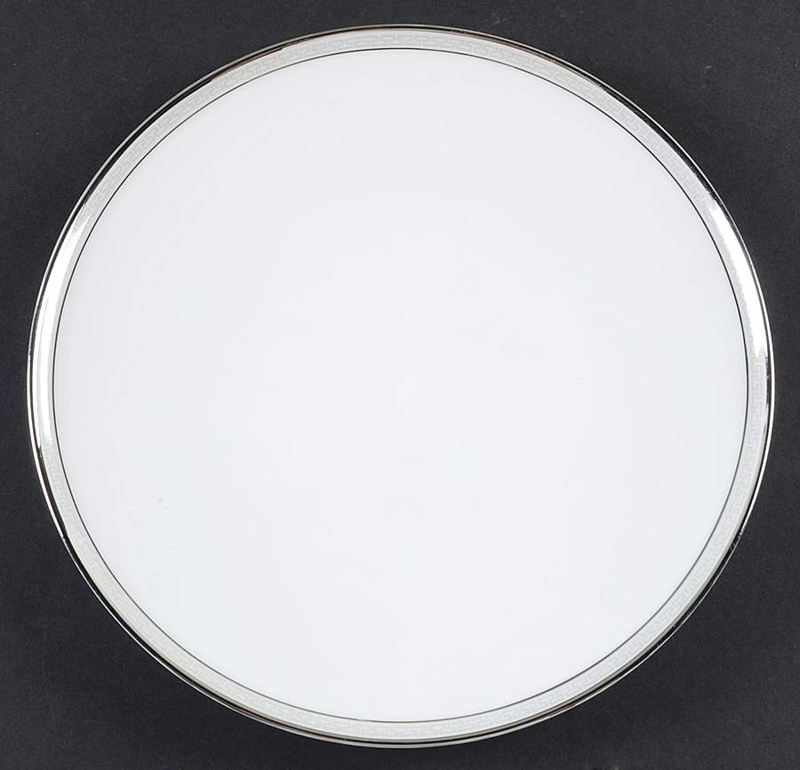 Greek Key Gray (Platinum Trim) Salad Plate by Heinrich - H&C-1