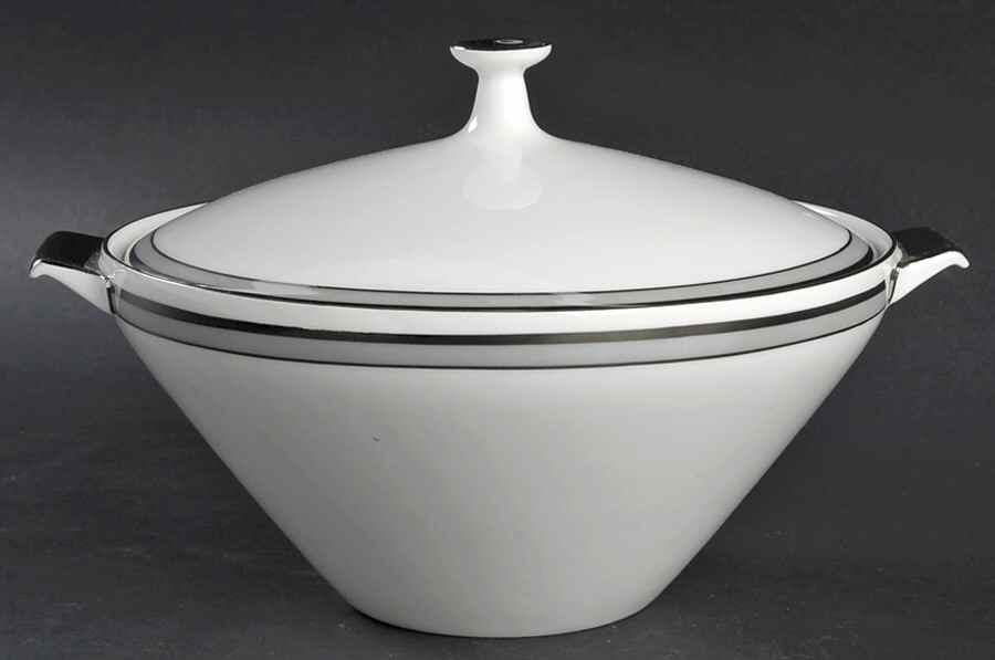 Grey Luster Round Covered Vegetable by Heinrich - H&C-1