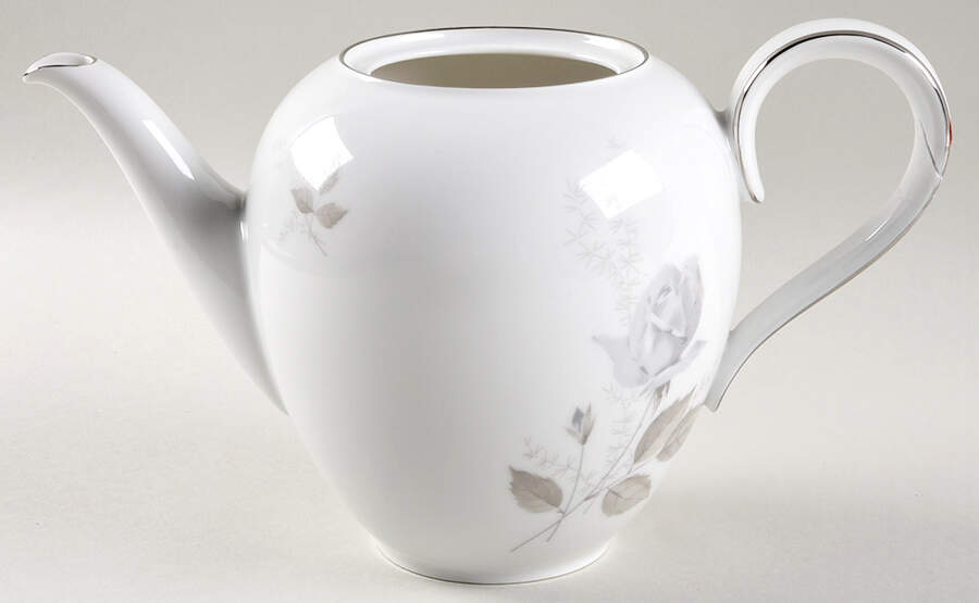 Grey Rose Teapot No Lid by Heinrich - H&C-1