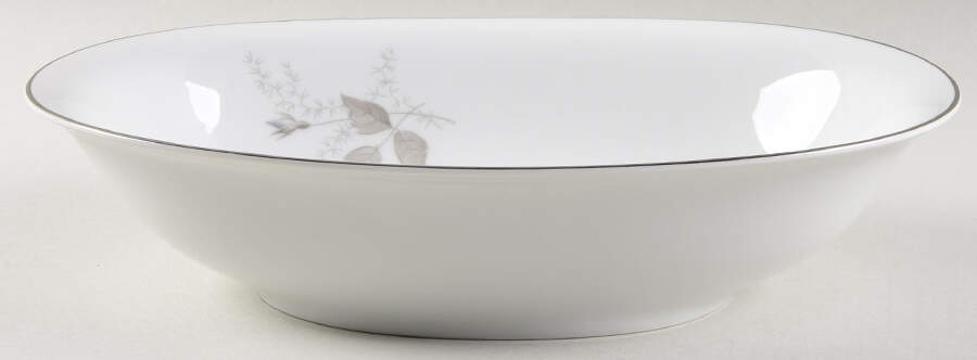 Grey Rose 10" Oval Vegetable Bowl by Heinrich - H&C-1