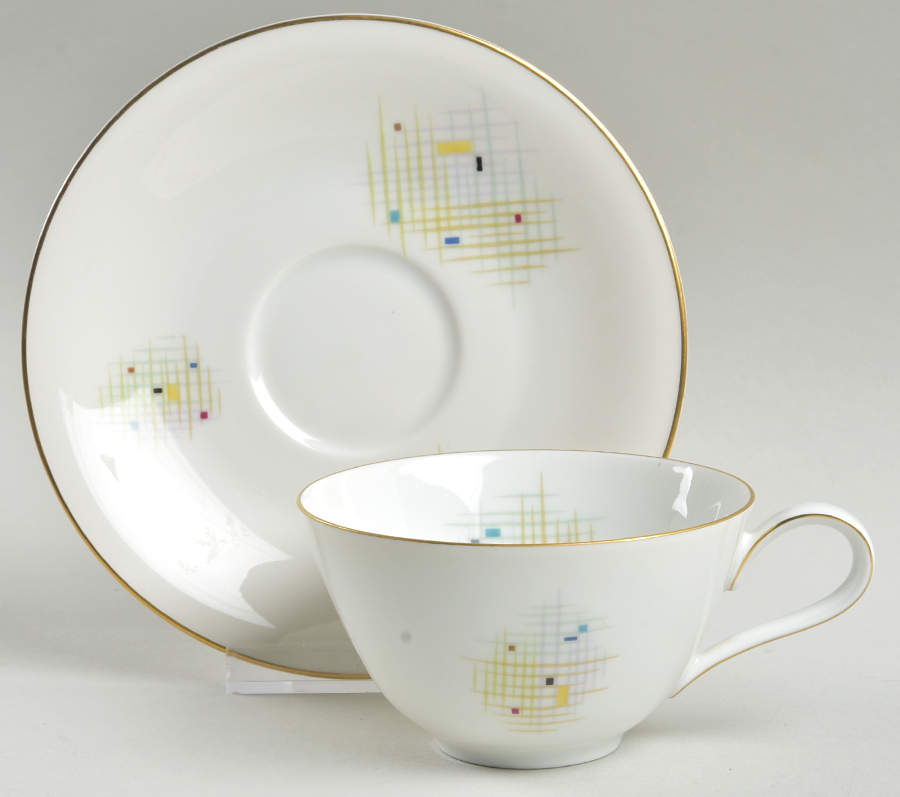 Gramercy Square Flat Cup & Saucer Set by Heinrich - H&C-1