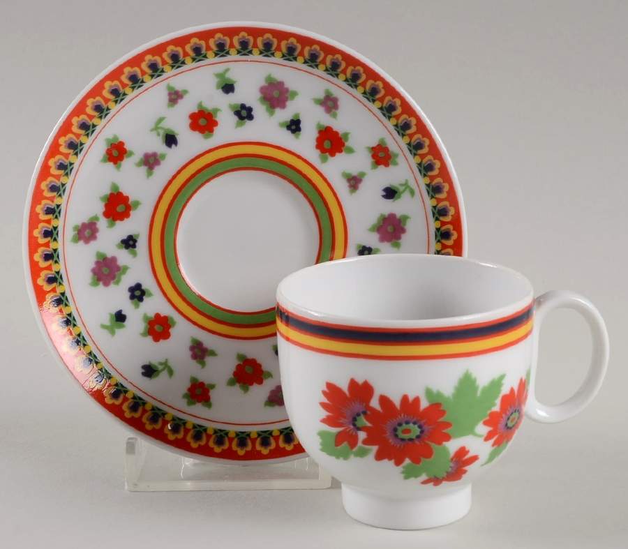 Gypsy Footed Demitasse Cup & Saucer Set by Heinrich - H&C-1