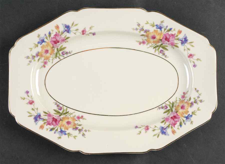 HC11 (Cream Background) 11" Oval Serving Platter by Heinrich - H&C-1