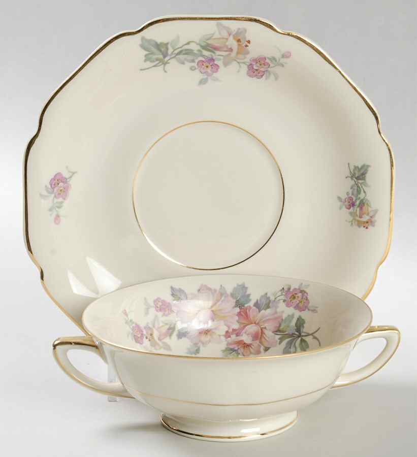 12532 Footed Cream Soup Bowl & Saucer Set by Heinrich - H&C-1