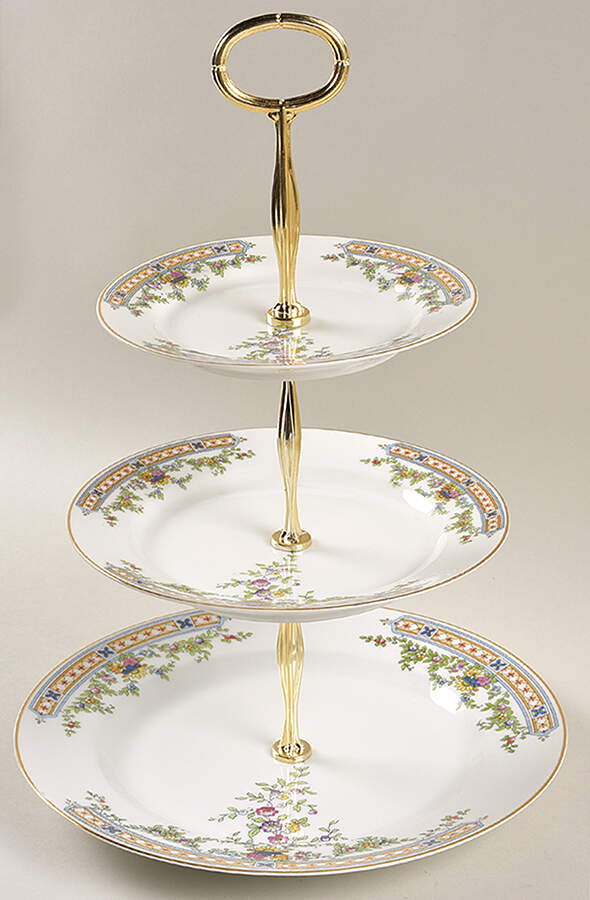 10899 13 7/8"-14 1/4" 3-Tiered Serving Tray(DP,SP,BB) HC by Heinrich - H&C-1