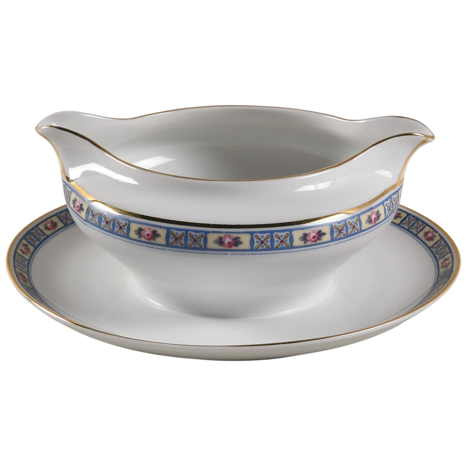 HC28 Round Gravy Boat/Attached Underplate by Heinrich - H&C-1