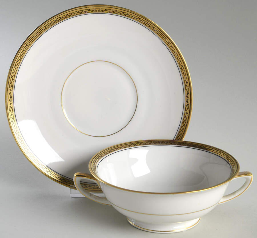 6149 Footed Cream Soup Bowl & Saucer Set by Heinrich - H&C-1