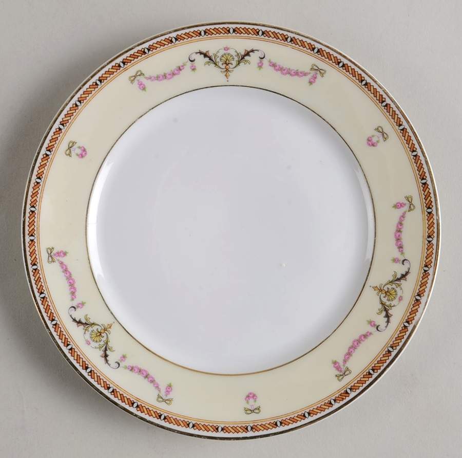 HC481 (Cream Rim, White Center) Bread & Butter Plate by Heinrich - H&C-1