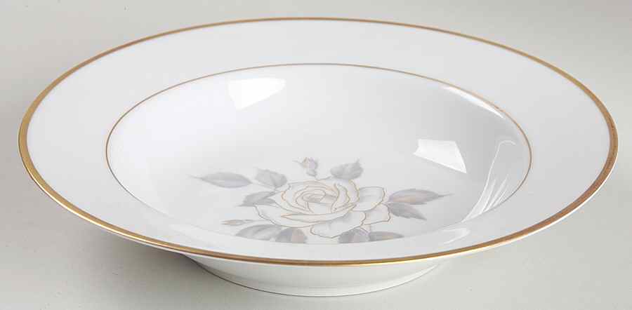 1723 (Floral, Gold Trim) Rim Soup Bowl by Heinrich - H&C-1