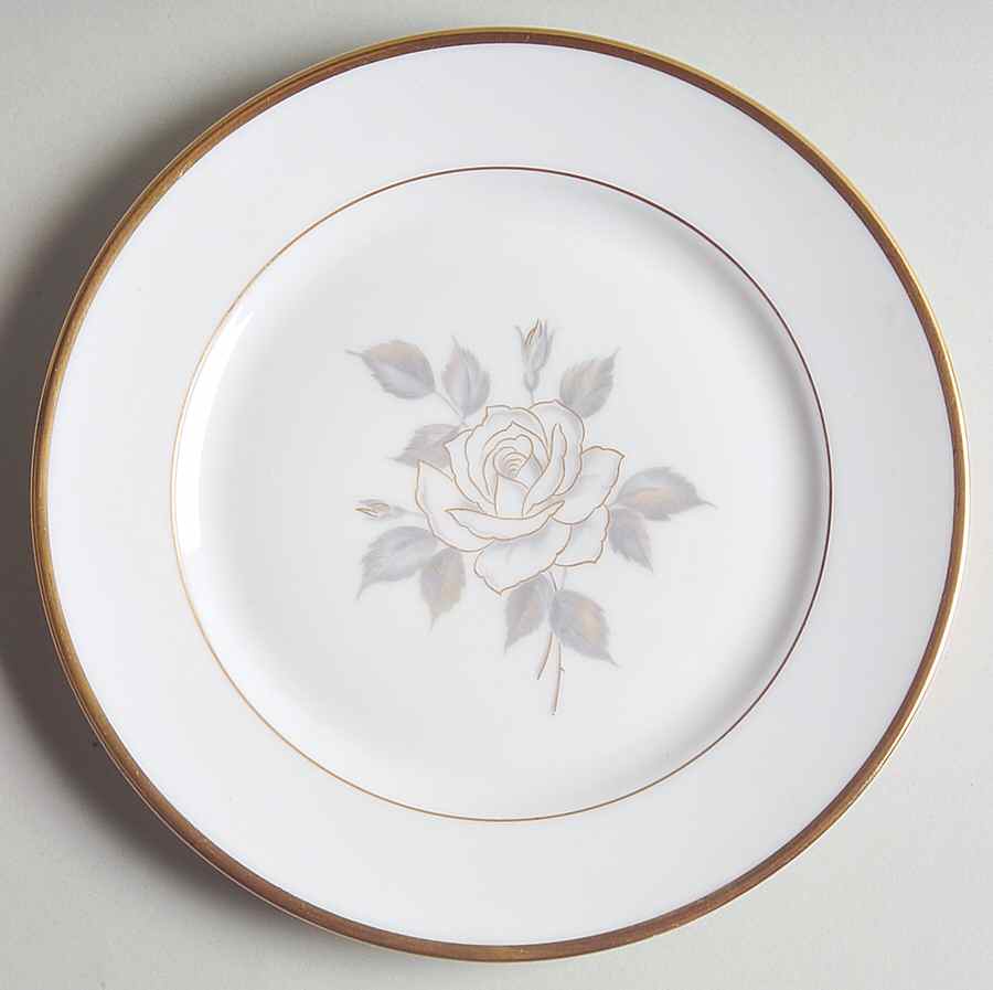 1723 (Floral, Gold Trim) Bread & Butter Plate by Heinrich - H&C-1