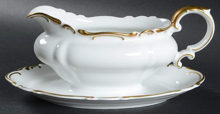 16209 Gravy Boat with Attached Underplate by Heinrich - H&C-1