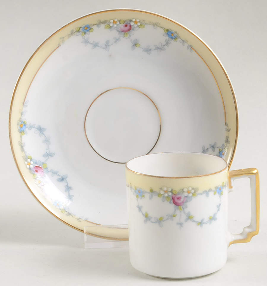 Josephine Flat Demitasse Cup & Saucer Set by Heinrich - H&C-1
