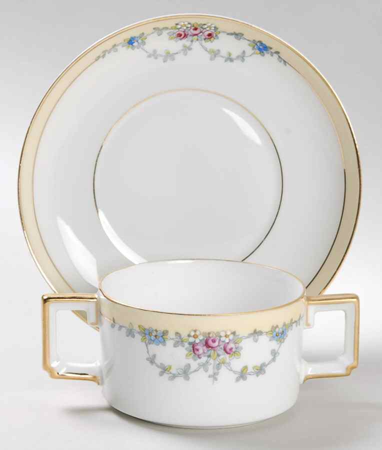Josephine Flat Bouillon Cup & Saucer by Heinrich - H&C-1
