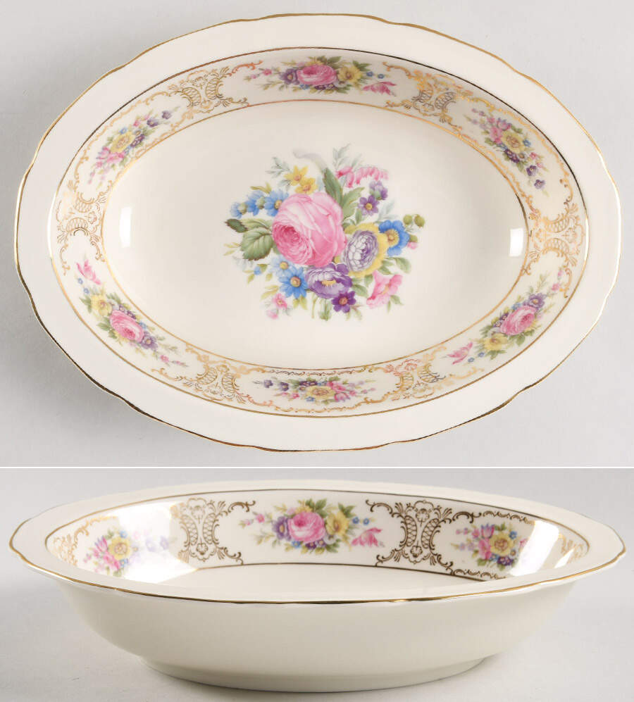 Lady Louise 10" Oval Vegetable Bowl by Heinrich - H&C-1