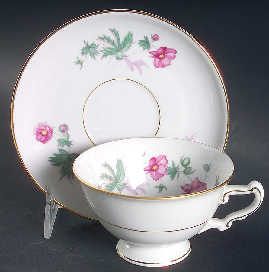 Le Printemps Footed Cup & Saucer Set by Heinrich - H&C-1