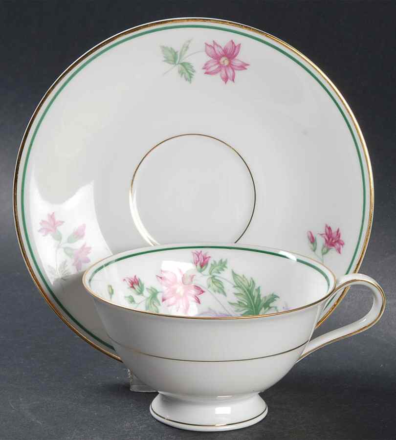 Maytime Footed Cup & Saucer Set by Heinrich - H&C-1