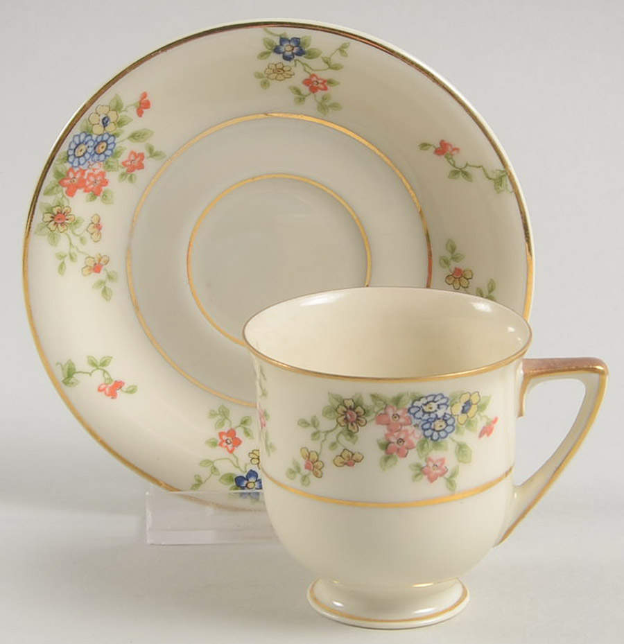 Meadow Footed Demitasse Cup & Saucer Set by Heinrich - H&C-1