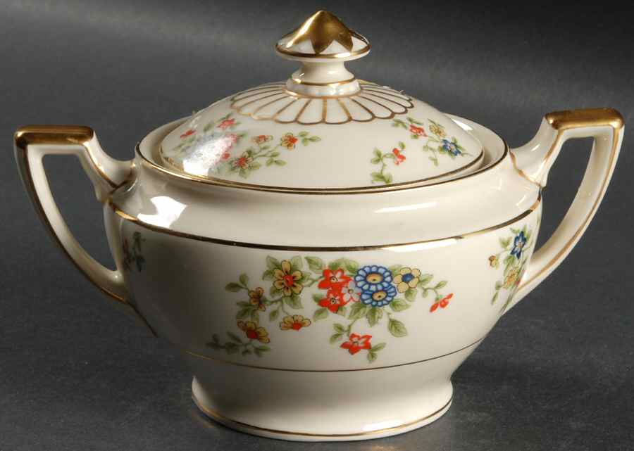Meadow Sugar Bowl & Lid by Heinrich - H&C-1