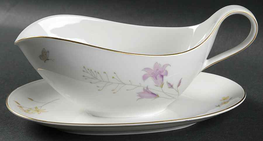 Meadow Flowers Gravy Boat with Attached Underplate by Heinrich - H&C-1