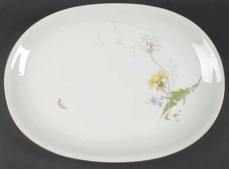 Meadow Flowers 16" Oval Serving Platter by Heinrich - H&C-1