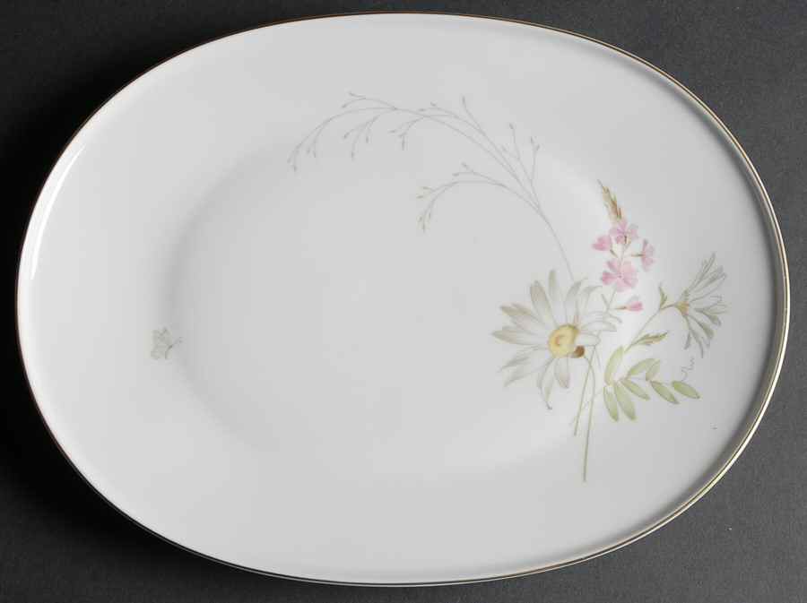 Meadow Flowers 13" Oval Serving Platter by Heinrich - H&C-1