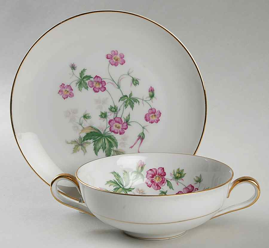 Montrose Flat Cream Soup Bowl & Saucer Set by Heinrich - H&C-1
