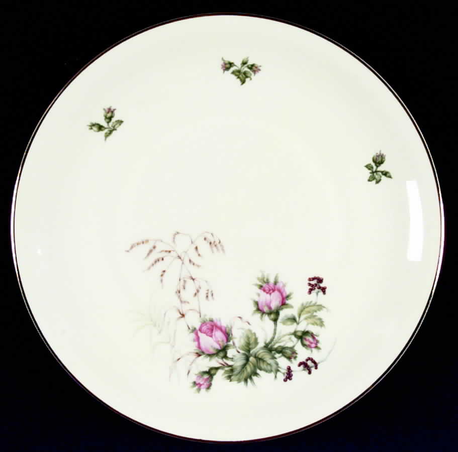 Moss Rose (Cream Background, Coupe) Dinner Plate by Heinrich - H&C-1