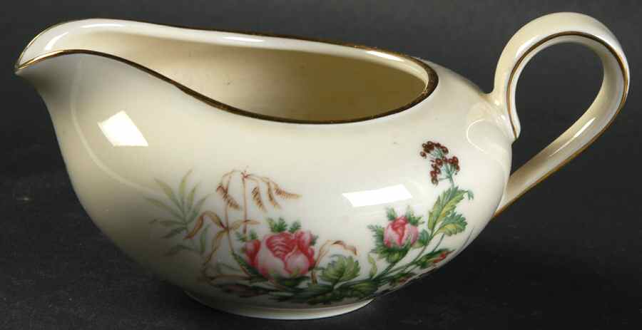 Moss Rose (Cream Background, Coupe) Mini Creamer by Heinrich - H&C-1