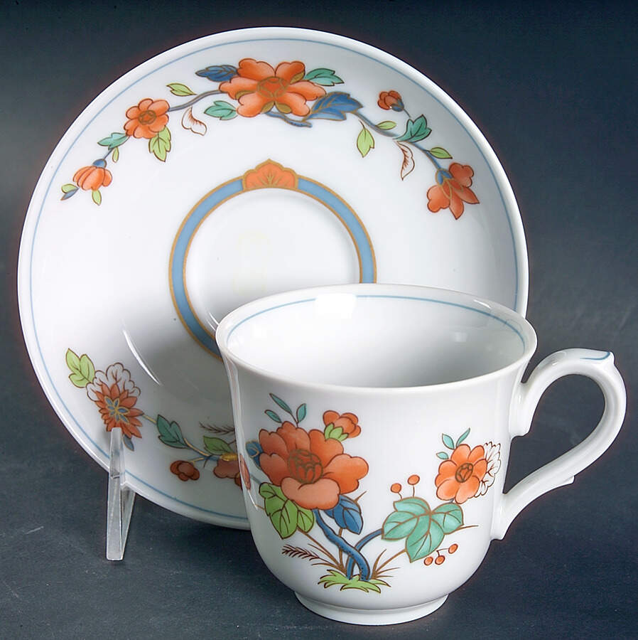 Nanking Flat Cup & Saucer Set by Heinrich - H&C-1