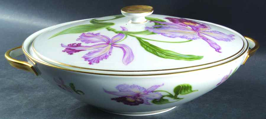 Orchid Round Covered Vegetable by Heinrich - H&C-1