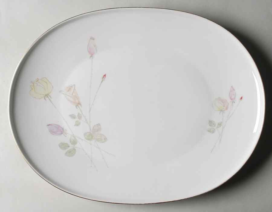 Pastel Bud 15" Oval Serving Platter by Heinrich - H&C-1