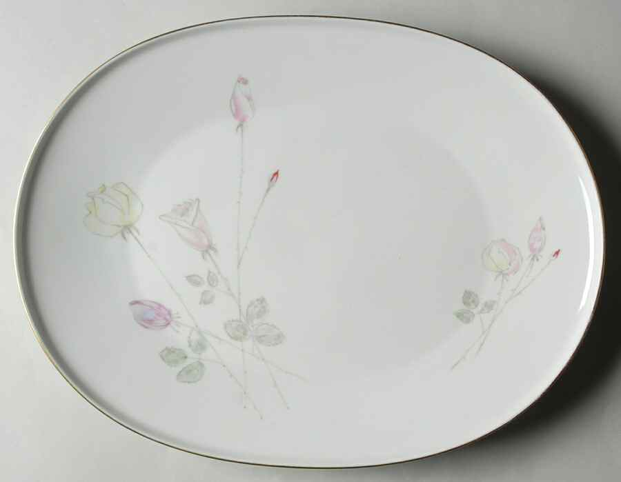 Pastel Bud 14" Oval Serving Platter by Heinrich - H&C-1