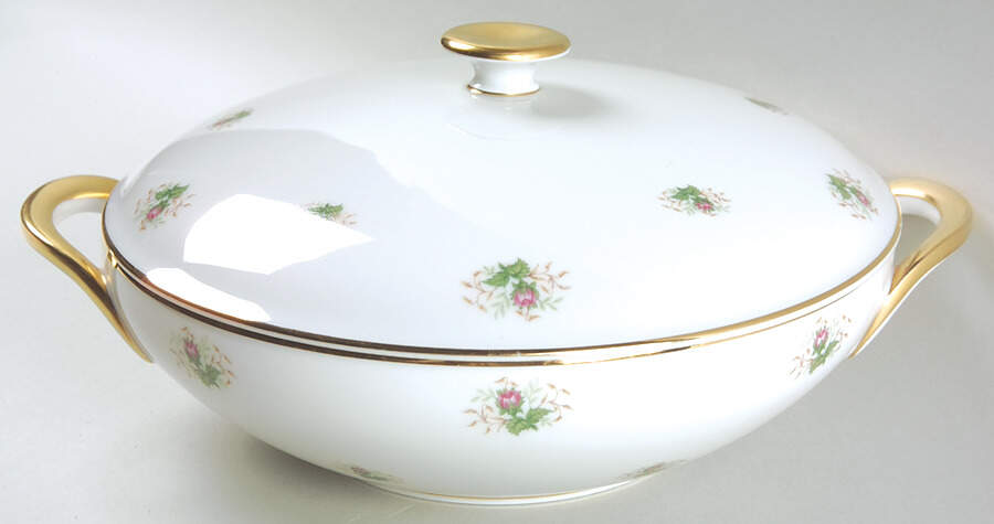Petite Rose Round Covered Vegetable by Heinrich - H&C-1