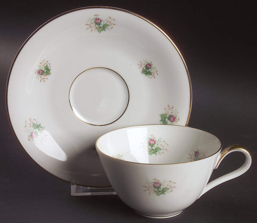 Petite Rose Flat Cup & Saucer Set by Heinrich - H&C-1