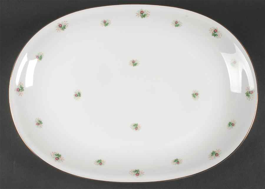 Petite Rose 16" Oval Serving Platter by Heinrich - H&C-1