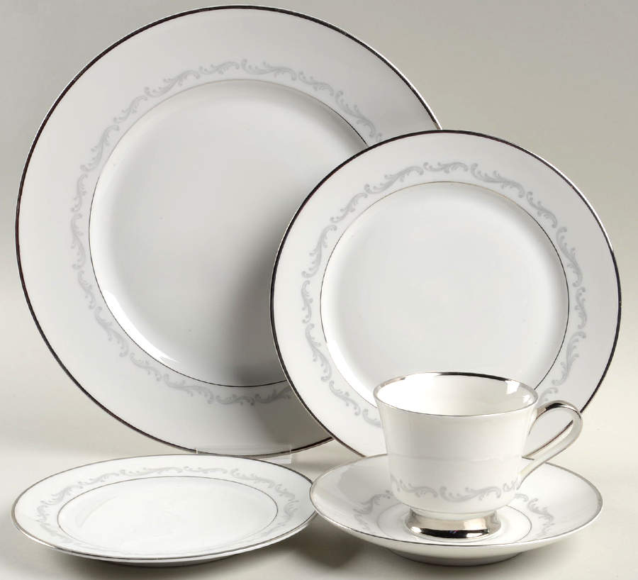 Platinum Arc 5 Piece Place Setting by Heinrich - H&C-1